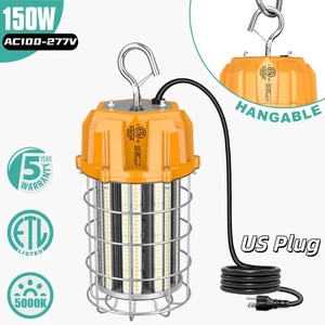 LED Temporary Work Light 150W Construction Hanging Jobsite Lighting ETL 22500LM - Picture 1 of 11