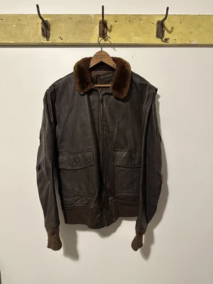 Винтажная кожаная летная куртка 1950-х G-1 летное оборудование Co Star Spotswear размер 40 - Изображение 1 из 4