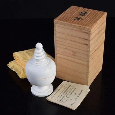 Old Materials From Todaiji Temple Eiji Aida Kazu Sugimura Incense Holder w/Box - Image 1 of 4