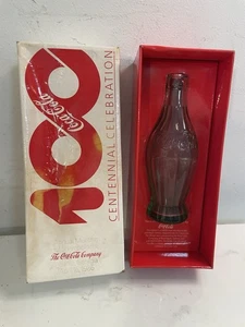 Coca Cola 1986 Annual Shareholders Centennial Root Glasflasche in Box Coke NOS - Bild 1 von 12