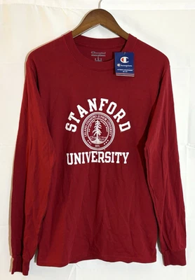 NWT Stanford University Cardinal Men's Small Champion Red Long Sleeve T-Shirt - Image 1 of 4
