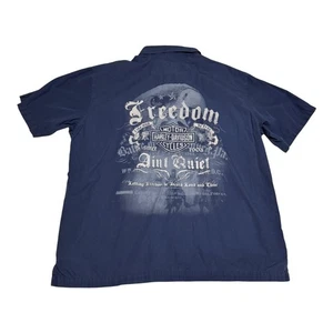 Camisa con botones Harley Davidson Eagle Freedom Ain't Quiet para hombre XL (se adapta a 2XL) - Imagen 1 de 7