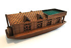 Vintage Indian Hand Crafted Kashmiri Walnut Model of a Houseboat 