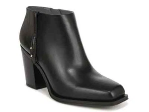 Franco Sarto Vivica schwarze Leder Stiefeletten eckige Zehenpartie Größe 7 NEU - Bild 1 von 10
