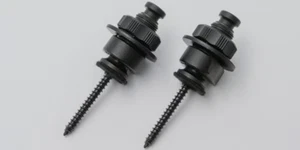 Juego de 2 piezas de guitarra ESP ESL-01 Strap Lock negro accesorios genuinos - Imagen 1 de 2