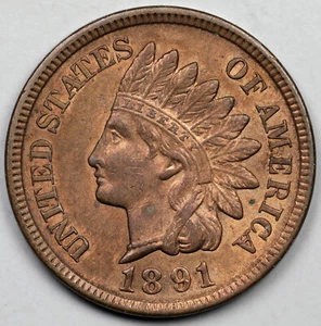 1891 Indian Head Cent - Picture 1 of 2