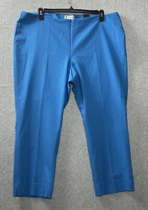 NEIMAN MARCUS Lisa Ankle Length Straight Leg Blue Size 18W Stretch New With Tags - Picture 1 of 9