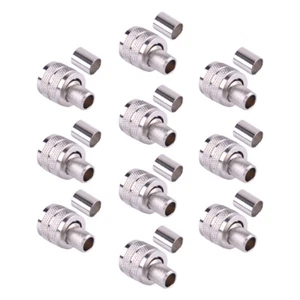 10 UHF PL259 Male Crimp Coax Adapter Connectors Fit for RG8 RG213 RG214 Cable k - Zdjęcie 1 z 5