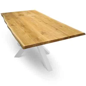 Massivholz Tischplatte Eiche mit Baumkante – 100 x 70 cm - Bild 1 von 11