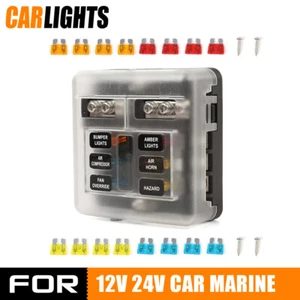For Car Marine Boot Power Distribution 6 Way 12V-24V Blade Fuse Holder Box Block - Picture 1 of 10