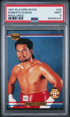 1991 PLAYERS INTERNATIONAL RINGLORDS #20 ROBERTO DURAN PSA 9 *MINT* - Image 1 of 2