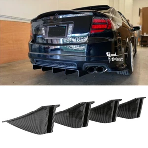 For Acura TL Sedan Car Rear Diffuser 4 Fins Bumper Lip Splitter Carbon Fiber NCS - Imagen 1 de 12
