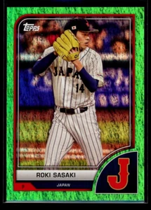 2023 Topps World Baseball Classic ROKI SASAKI Green Sparkle Foil #21 Japan /75 - Picture 1 of 2