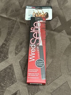 Tzumi Black Wired Selfie Stick For Android & iOS - Take Great Selfies Anywhere! - Image 1 of 4