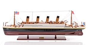 Titanic Ocean Liner Wooden Model 32" White Star Line Cruise Ship Boat New - Picture 1 of 12