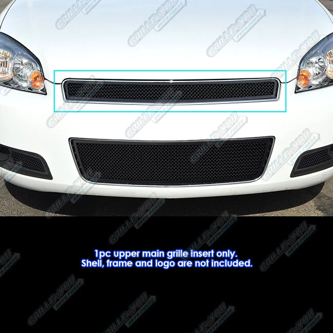 Se adapta a Chevy Impala/14-16 Limited 2006-2013 superior principal rejilla de malla negra de acero inoxidable Foto 1 de 3