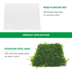 Stainless Steel Mesh Moss Plants for Aquarium Grid Board Fish Tank Decor - Picture 1 of 7