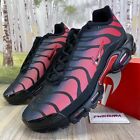 Nike Air Max Plus TN Black Red Metal Mesh Sneakers Men's DO6383-001 Size  8.5 US 