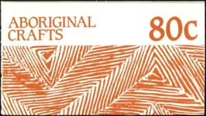 1987 Australia Aboriginal Crafts 80c Booklet Of 4 Stamps Mint Never Hinged - Picture 1 of 2