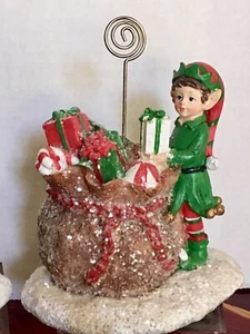 Entzückende Weihnachtselfe Kartenhalter 8er Set Top Zustand - Bild 1 von 11