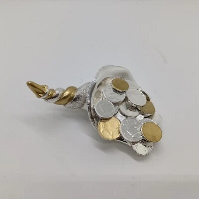 ACCA ARGENTERIE SCULTURA IN ARGENTO 925 CORNUCOPIA MONETE  AR 406 CN (0194) - Immagine 1 di 4