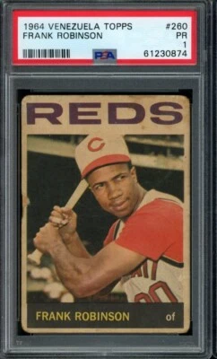 1964 Venezolano Topps #260 Frank Robinson Reds PSA 1 PR ¡Mira! SL Foto 1 de 2