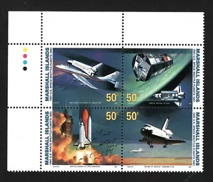 Bloque de 4 transbordadores espaciales Islas Marshall 1991 OPC #391-394a MNH 49433 - Imagen 1 de 1
