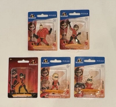 The Incredibles 微型收藏品动作玩偶 迪士尼皮克斯,全新 Pkg — 第 1/4 张图片