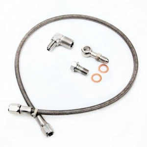 TRITDT Fits 4G63T EVO DSM Garrett GT28R GT30R Turbo Oil Feed Line Kit - Picture 1 of 2