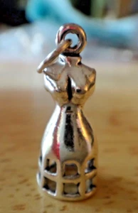 Plata Esterlina 3D 21x9 mm 3 gramos costura maniquí vestido moldeador dije costura - Imagen 1 de 5