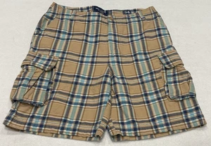 Duck Head Mens Plaid Cargo shorts size 34 tan blue green - Picture 1 of 5