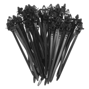 60pcs Push Mount Cable Zip Tie 4.7x0.2" Nylon Self Locking Cable Strap - Afbeelding 1 van 7