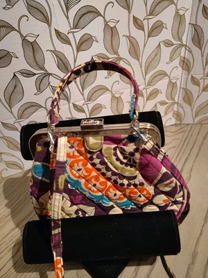 Bandolera Vera Bradley Mini Marco Púrpura Ciruela Cierre Loco Foto 1 de 4