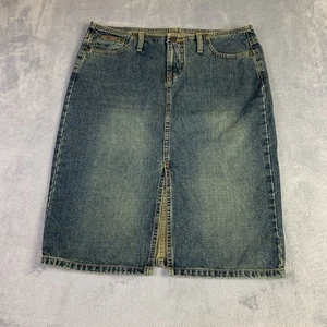 Falda Lápiz Denim LEI De Colección Juniors 13 Abertura Frontal Envejecida Y2K Boho Western - Imagen 1 de 18