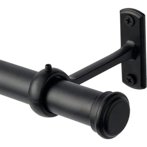 Gardinenstangen 28"-48", 1" hängende Gardinenstangen mit Halterungen für Fenster, schwarz - Bild 1 von 14