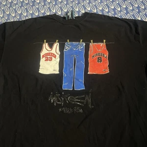 Vintage 90s Miskeen Michael Jordan Basketball Rare T Shirt Size 2X Mens Black - Picture 1 of 8
