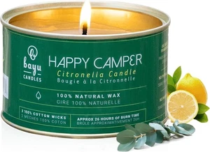 Happy Camper 3-PCS Citronella Candle All Natural with Beeswax and Coconut Oil - Picture 1 of 8