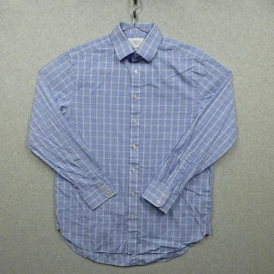 Camisa Charles Tyrwhitt Para Hombre 16 35 Azul Blanco A Cuadros Calce Clásico Manga Larga Foto 1 de 4