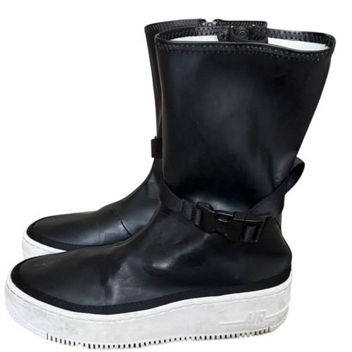 Stivali Nike Air Force 1 Sage alti al polpaccio neri taglia 8 AQ2771 001 Streetwear Platform