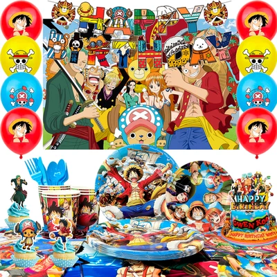One Piece Party Decoration One Piece Birthday Party Supplies Balloons Plates - Image 1 of 4