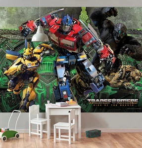 FONDO DE PANTALLA FOTOGRÁFICO Transformers niños dormitorio pared mural abejorro Optimus Prime - Imagen 1 de 7