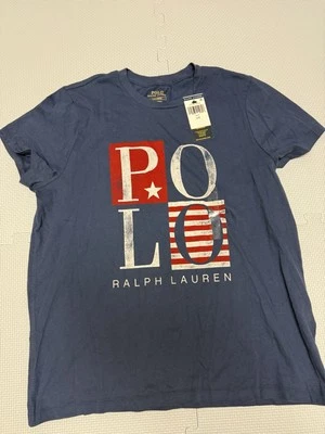 Polo Ralph Lauren Woman’s Navy Size Large USA Flag Tee New Free Shipping - Image 1 of 3