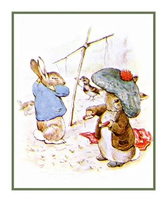 Beatrix Potter Peter Benjamin Rabbit Counted Cross Stitch Chart Pattern - Image 1 of 3