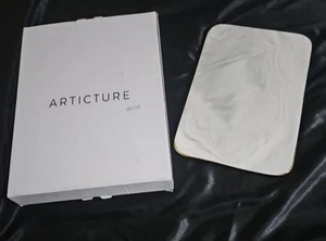 Cabilock Marble Tray Small Marble Cutting Board Marbling Board Fruit Cake10.22in - Picture 1 of 10