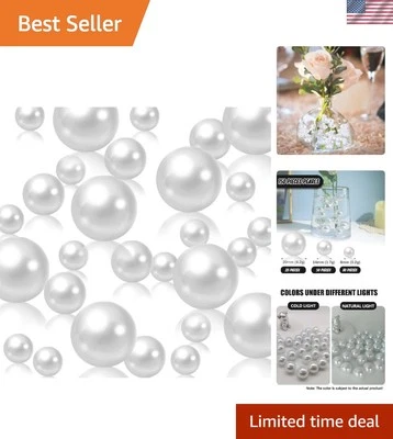 150 piezas elegantes cuentas de perlas blancas - rellenos de jarrón perfectos para bodas y decoración Foto 1 de 4