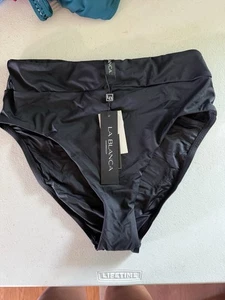 La Blanca Women’s Black Tummy Control UPF 50+ Bikini Swim Bottoms Size 8 - Picture 1 of 6