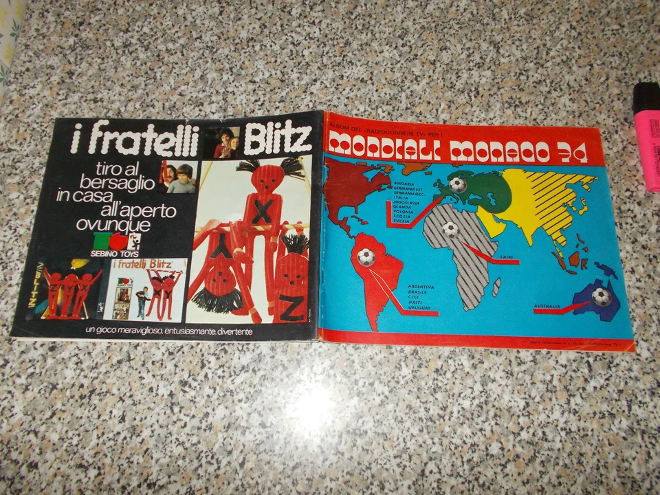 ALBUM MONDIALI MONACO 74 RADIOCORRIERE TV COMPLETO OTTIMO TIPO PANINI EDIS RAF - Immagine 1 di 1