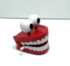 Cuerda parloteando dientes con ojos - Juguete de cuerda - Dentaduras postizas - Imagen 1 de 5