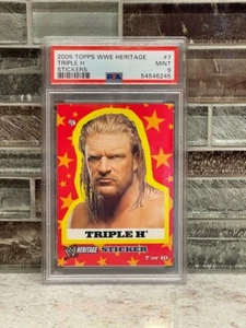 Pegatinas Topps WWE Heritage #7 2005 triple H PSA 9 como nuevas - Imagen 1 de 2