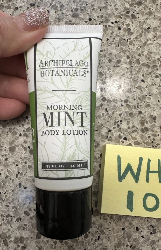 ARCHIPELAGO BOTANICALS Loção Corporal Morning Mint 1,35 oz/40 mL MINI TAMANHO; LACRADO NOVO - Imagem 1 de 4